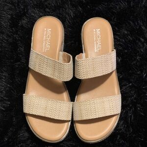 Michael Kors Women's Cream Slide Sandals